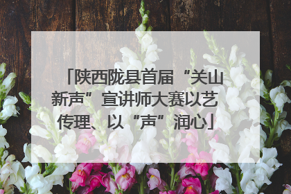 陕西陇县首届“关山新声”宣讲师大赛以艺传理、以“声”润心