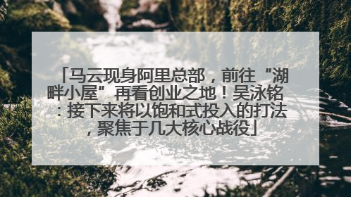 马云现身阿里总部，前往“湖畔小屋”再看创业之地！吴泳铭：接下来将以饱和式投入的打法，聚焦于几大核心战役