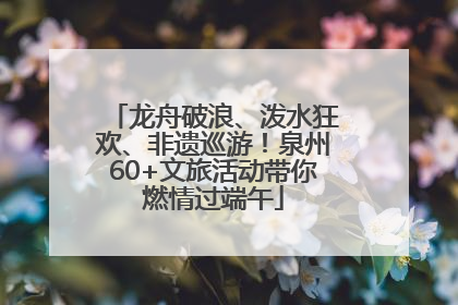 龙舟破浪、泼水狂欢、非遗巡游！泉州60+文旅活动带你燃情过端午