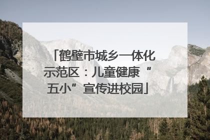 鹤壁市城乡一体化示范区：儿童健康“五小”宣传进校园
