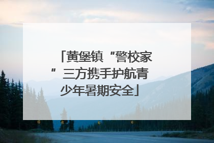 黄堡镇“警校家”三方携手护航青少年暑期安全