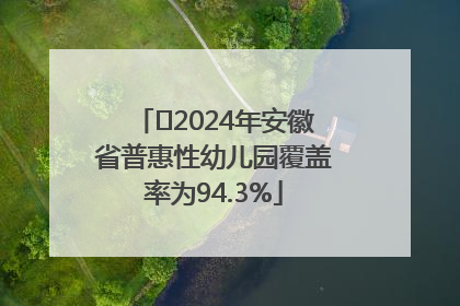 ﻿2024年安徽省普惠性幼儿园覆盖率为94.3%