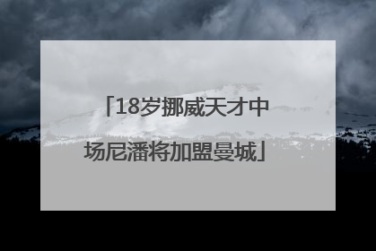 18岁挪威天才中场尼潘将加盟曼城