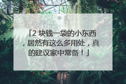 2 块钱一袋的小东西，居然有这么多用处，真的建议家中常备！