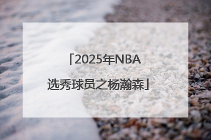 2025年NBA选秀球员之杨瀚森