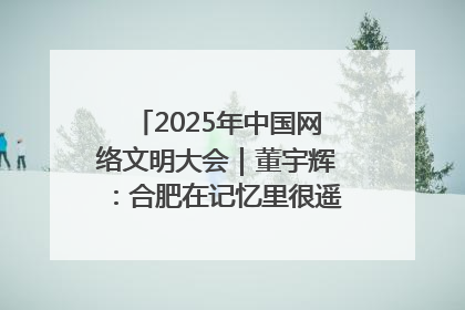 2025年中国网络文明大会｜董宇辉：合肥在记忆里很遥远也很亲切