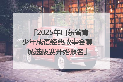 2025年山东省青少年成语经典故事会聊城选拔赛开始报名