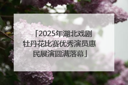 2025年湖北戏剧牡丹花比赛优秀演员惠民展演圆满落幕