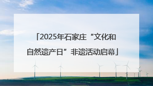 2025年石家庄“文化和自然遗产日”非遗活动启幕