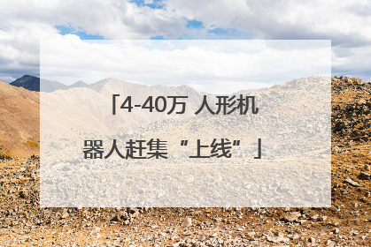 4-40万 人形机器人赶集“上线”