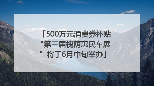 500万元消费券补贴 “第三届槐荫惠民车展”将于6月中旬举办
