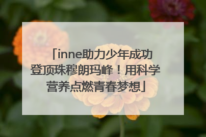 inne助力少年成功登顶珠穆朗玛峰！用科学营养点燃青春梦想